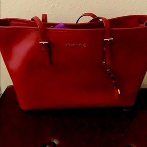 Burgundy travel bag